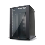 Armoire Informatique Murale KV Série Double Section Porte Vitrée 19'' - Tailles (6U à 22U) fiberex network